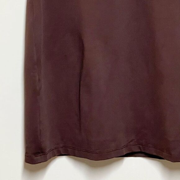 New Aritzia Babaton Sculpt knit Mocha Brown Sleeveless Polo Dress Sz XS - Picture 9 of 11